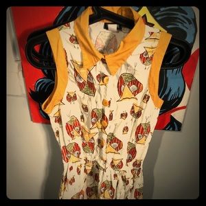 Vintage Owl Midi dress